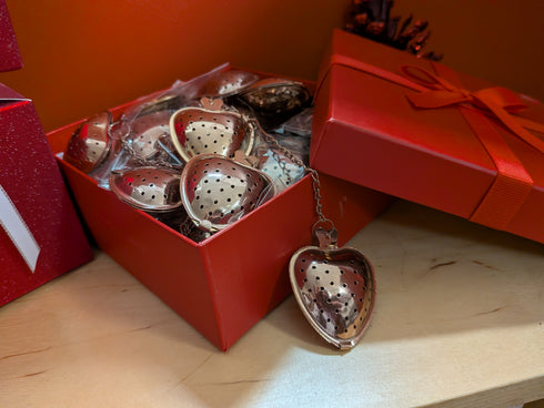 Rose Gold Heart Infuser - Open Door Tea CT