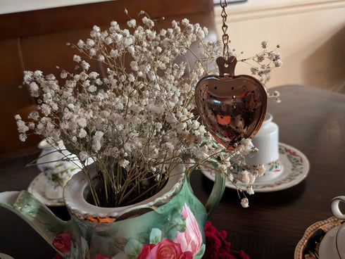 Rose Gold Heart Infuser - Open Door Tea CT