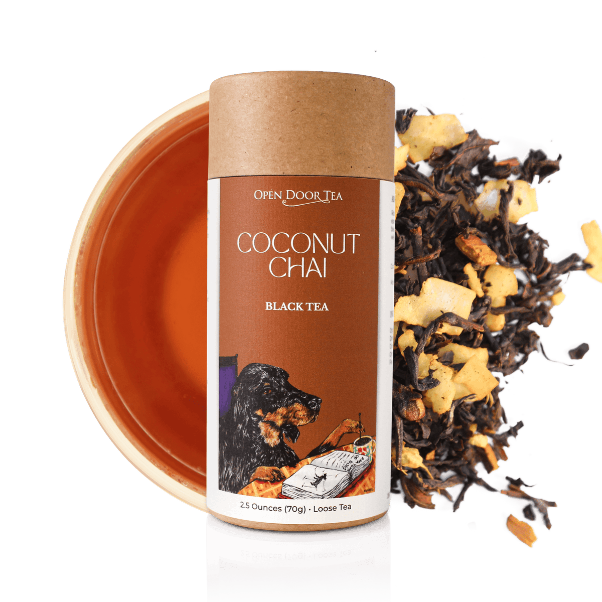 Coconut Chai Black Tea, Loose Leaf Open Door Tea CT