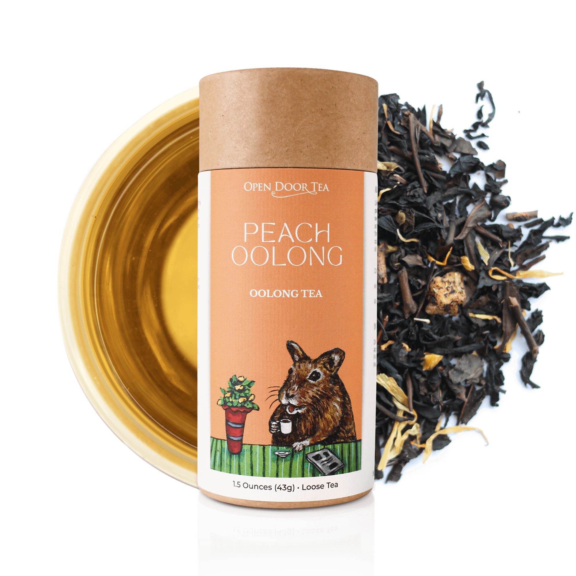 Peach Oolong | Oolong Tea, Loose Leaf – Open Door Tea CT